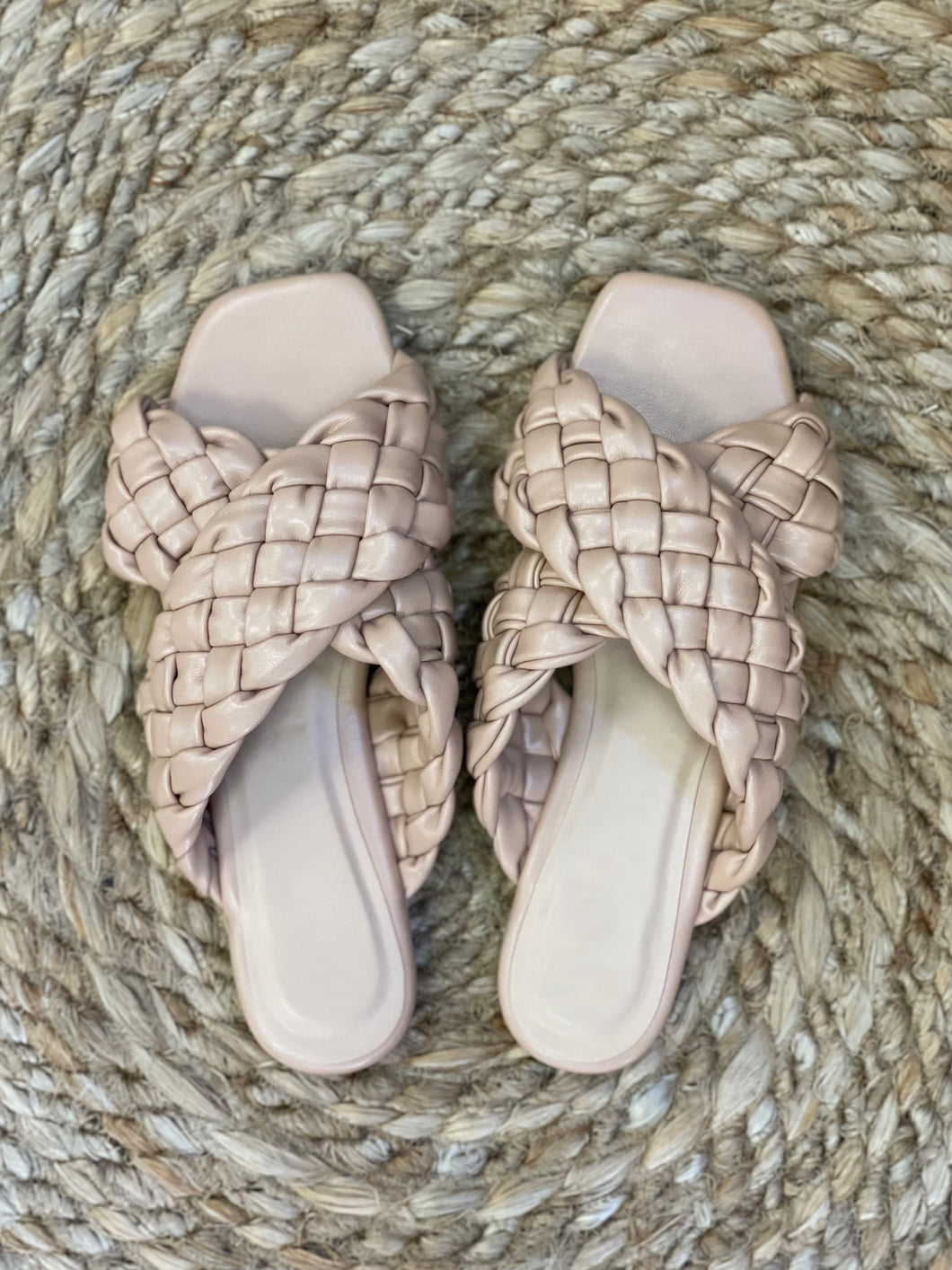Nude Braided Sandals