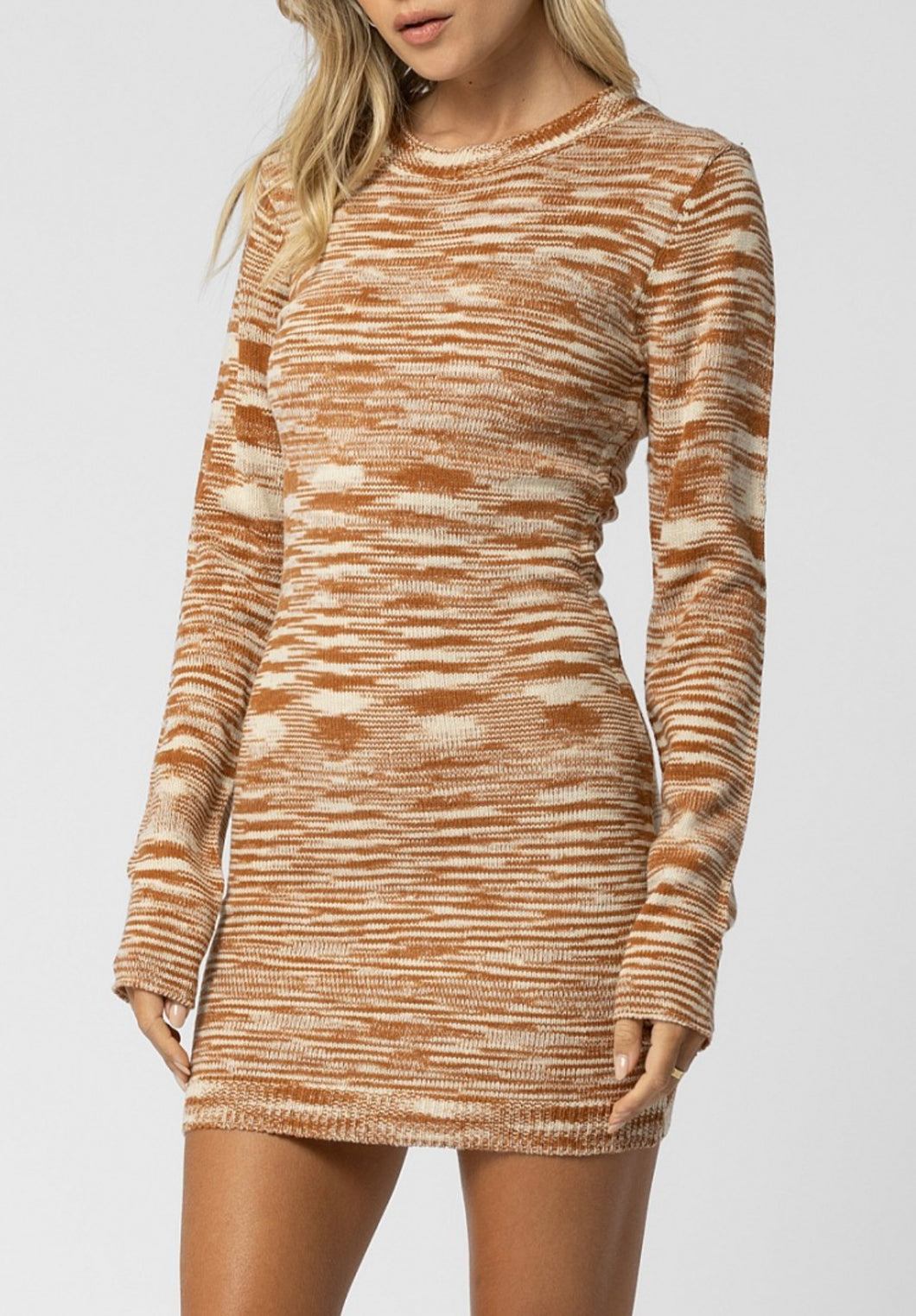 Knit Caramel Swirl Dress