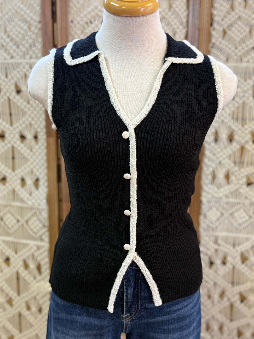 Knit Collared Top