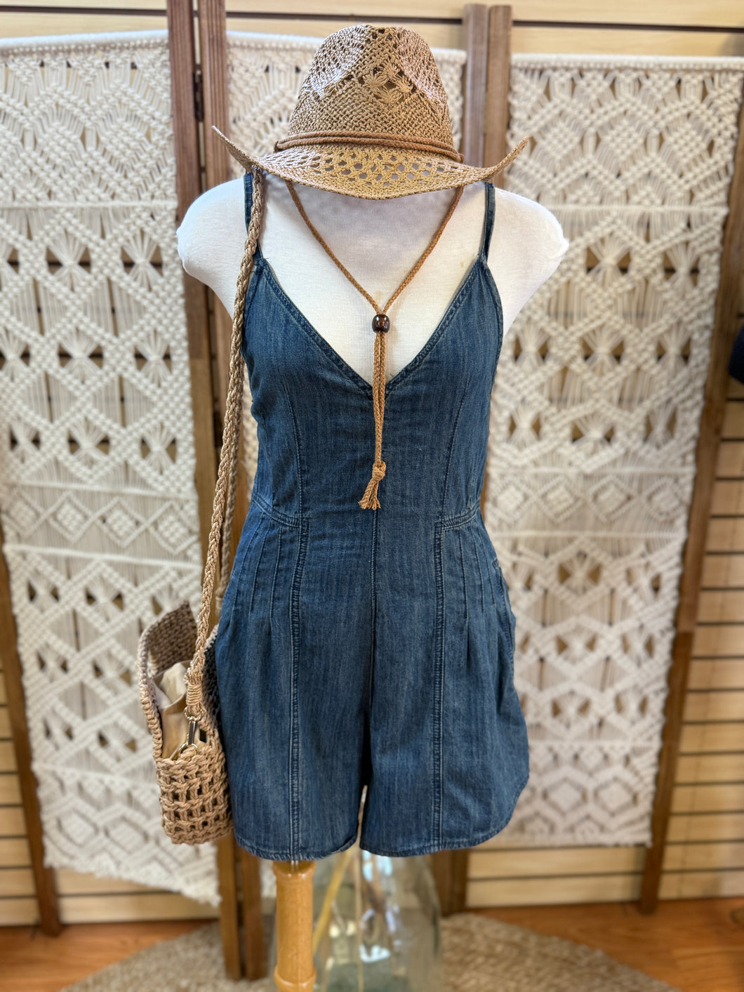 Denim Romper