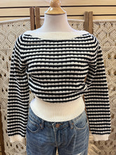 Load image into Gallery viewer, Striped Boatneck Sweater
