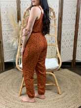 Load image into Gallery viewer, Rust Cheetah Print Jumpsuit
