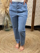Load image into Gallery viewer, High Waisted Denim Trousers
